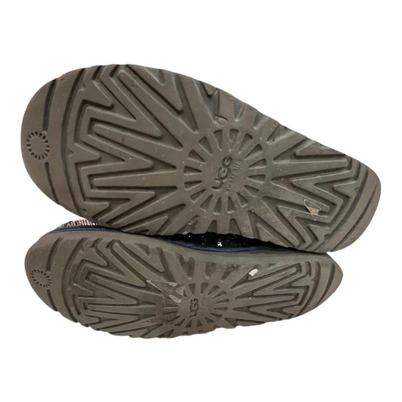 UGG | Navy Blue & Silver Reversible Sequin Classic Short Uggs - Picture 7 of 8